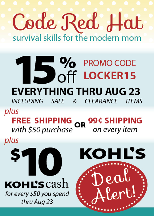 Kohl's 15% Off Code + Free Shipping + Kohl's Cash - Code Red Hat
